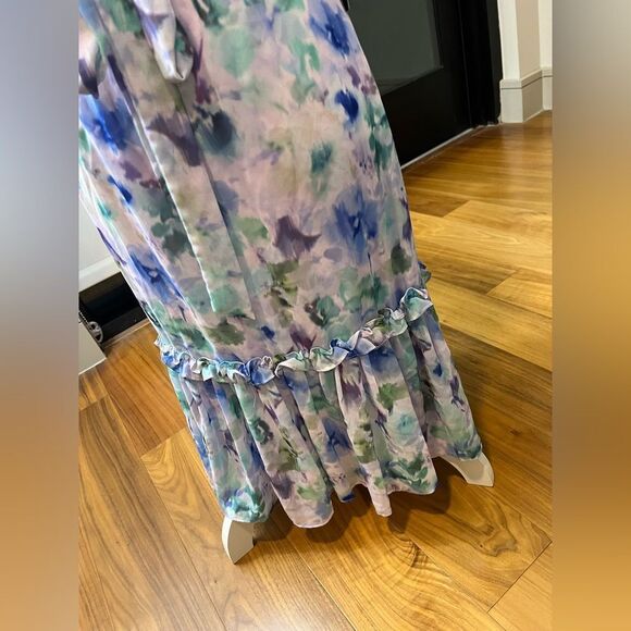 Adrianna Papell Watercolor Floral Midi Dress size 2 NWT - Picture 5 of 14